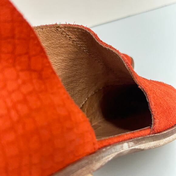 Free People Royale D'Orsay Flat Carmine Orange Suede Womens EUR 39 / Size 8.5 - Picture 13 of 14